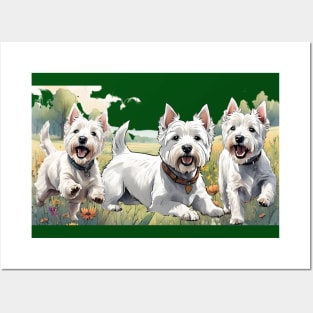 Westies Terrier Posters and Art